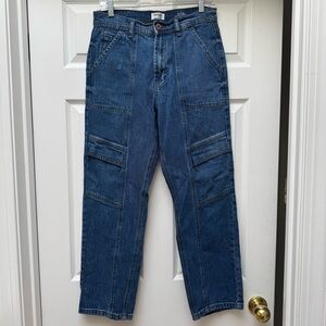 Kensie Astrid High Rise Straight Cargo Jean, size 29/8